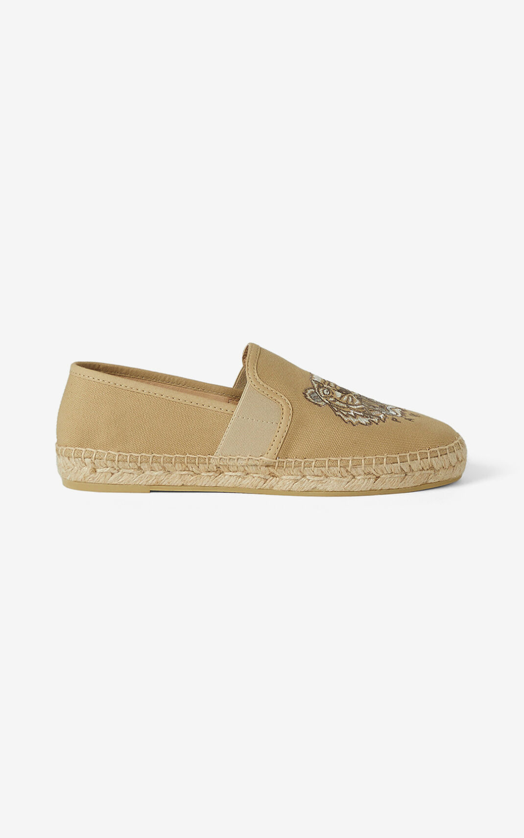 Kenzo Tiger elasticated canvas Ženska Espadrile Bež SI-8798059